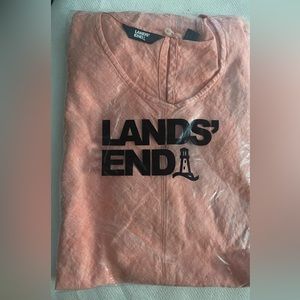 NWT LANDS END LINEN SWING DRESS